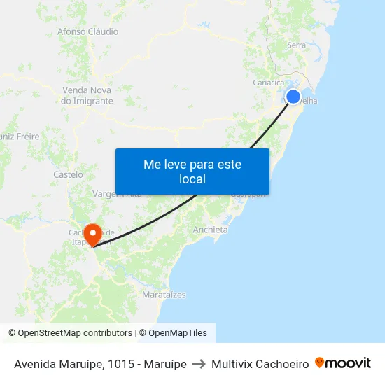 Avenida Maruípe, 1015 - Maruípe to Multivix Cachoeiro map