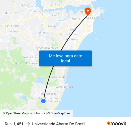 Rua J, 451 to Universidade Aberta Do Brasil map