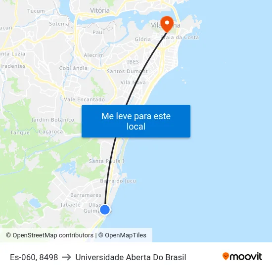 Es-060, 8498 to Universidade Aberta Do Brasil map