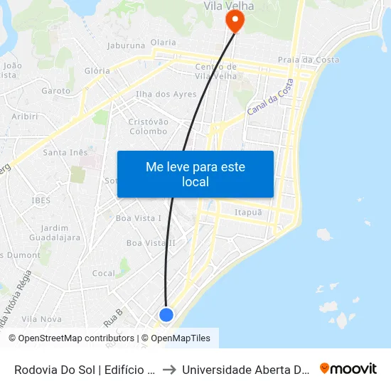 Rodovia Do Sol | Edifício Vila Sul to Universidade Aberta Do Brasil map