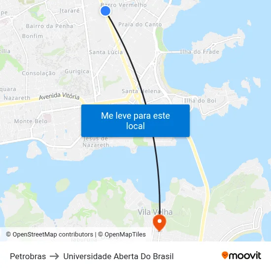 Petrobras to Universidade Aberta Do Brasil map