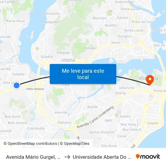 Avenida Mário Gurgel, 1371 to Universidade Aberta Do Brasil map