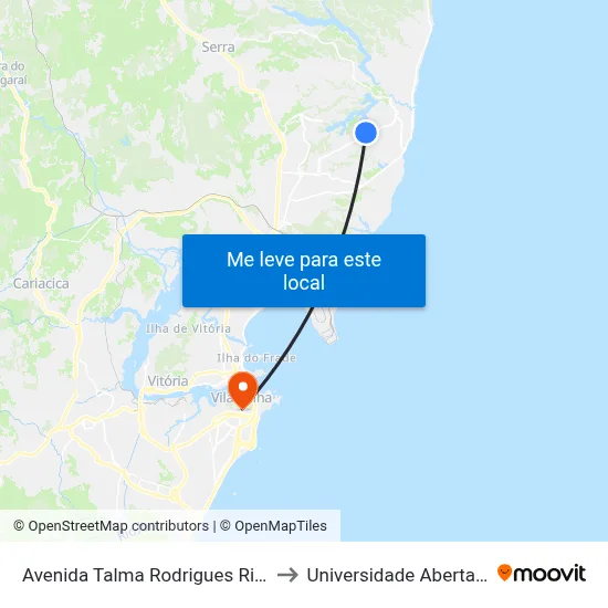 Avenida Talma Rodrigues Ribeiro, 3176b to Universidade Aberta Do Brasil map