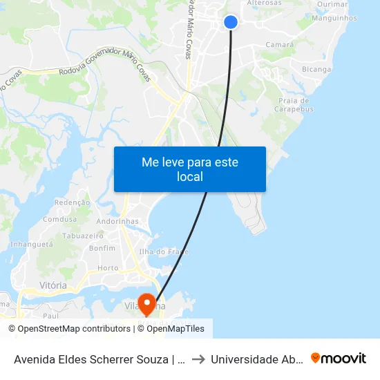 Avenida Eldes Scherrer Souza | Hospital Metropolitano to Universidade Aberta Do Brasil map