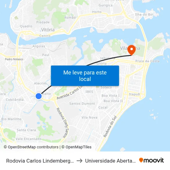 Rodovia Carlos Lindemberg, 5092-5350 to Universidade Aberta Do Brasil map