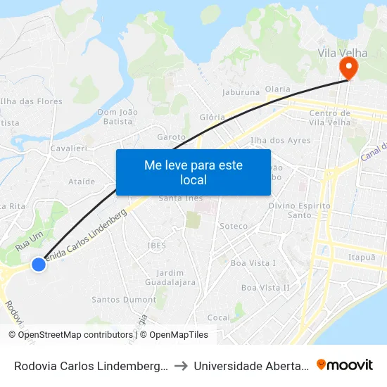 Rodovia Carlos Lindemberg, 4931-4939 to Universidade Aberta Do Brasil map