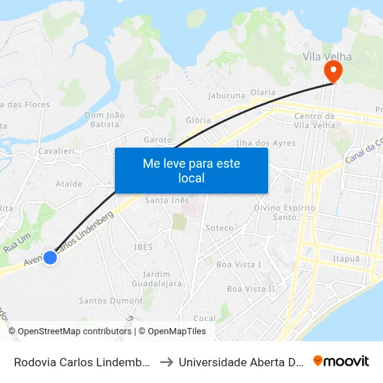 Rodovia Carlos Lindemberg, 523 to Universidade Aberta Do Brasil map