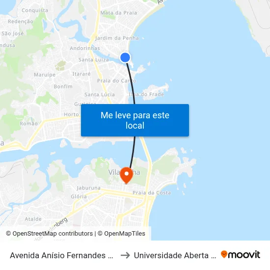Avenida Anísio Fernandes Coelho, 275 to Universidade Aberta Do Brasil map