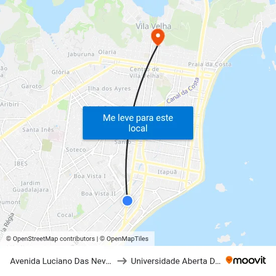 Avenida Luciano Das Neves, 3078 to Universidade Aberta Do Brasil map