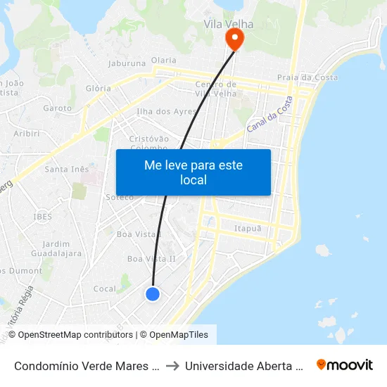 Condomínio Verde Mares 4º Etapa to Universidade Aberta Do Brasil map