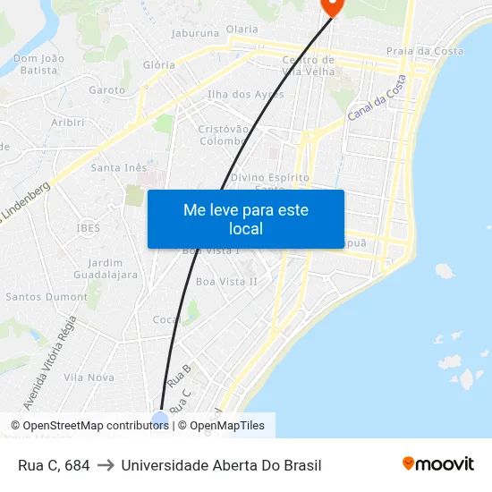 Rua C, 684 to Universidade Aberta Do Brasil map