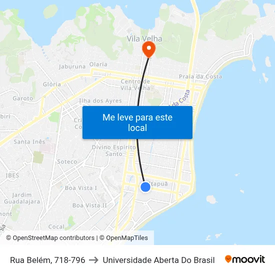 Rua Belém, 718-796 to Universidade Aberta Do Brasil map