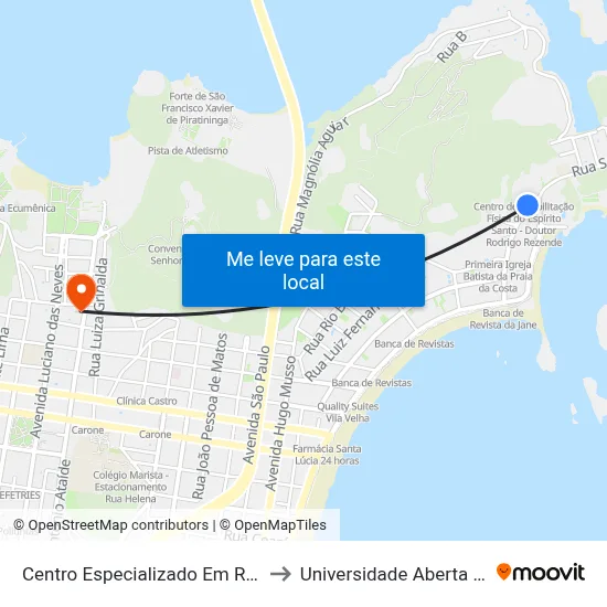 Centro Especializado Em Reabilitação to Universidade Aberta Do Brasil map