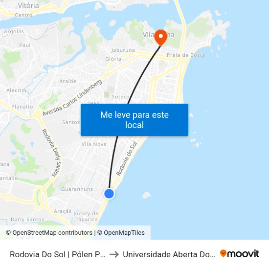 Rodovia Do Sol | Pólen Plantas to Universidade Aberta Do Brasil map