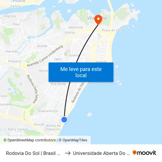 Rodovia Do Sol | Brasil Center to Universidade Aberta Do Brasil map