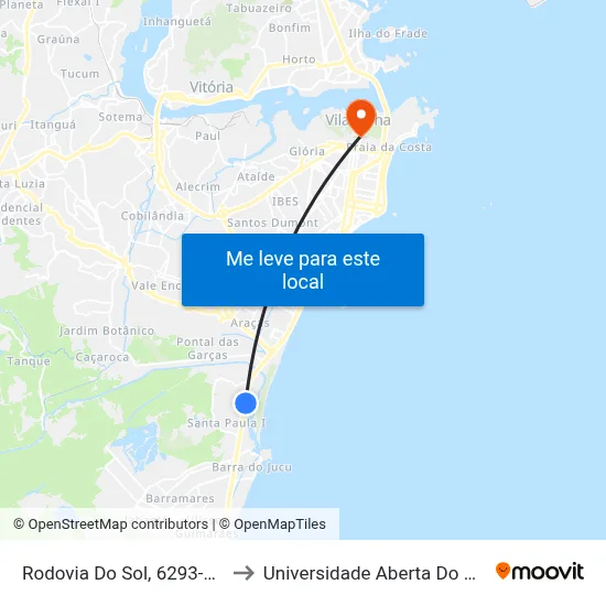 Rodovia Do Sol, 6293-6547 to Universidade Aberta Do Brasil map