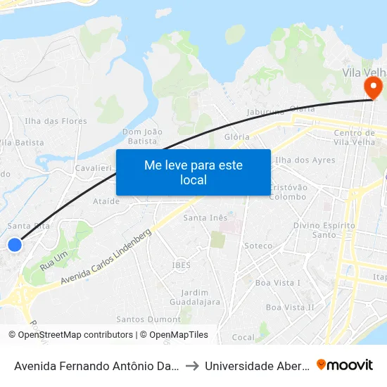Avenida Fernando Antônio Da Silveira, 251-349 to Universidade Aberta Do Brasil map