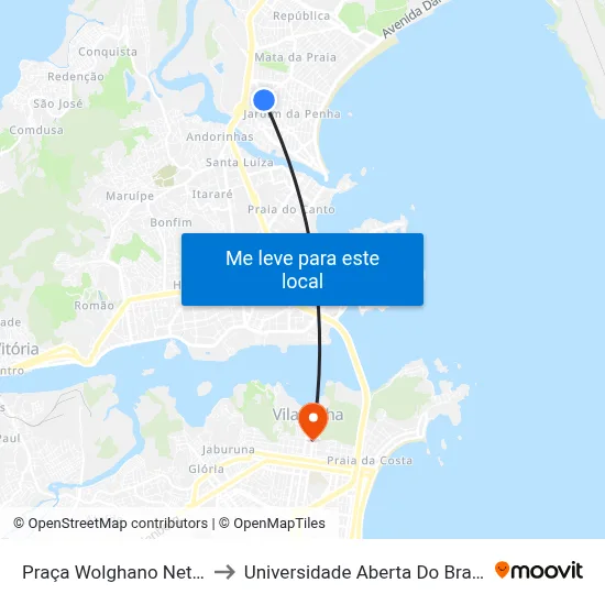 Praça Wolghano Netto to Universidade Aberta Do Brasil map