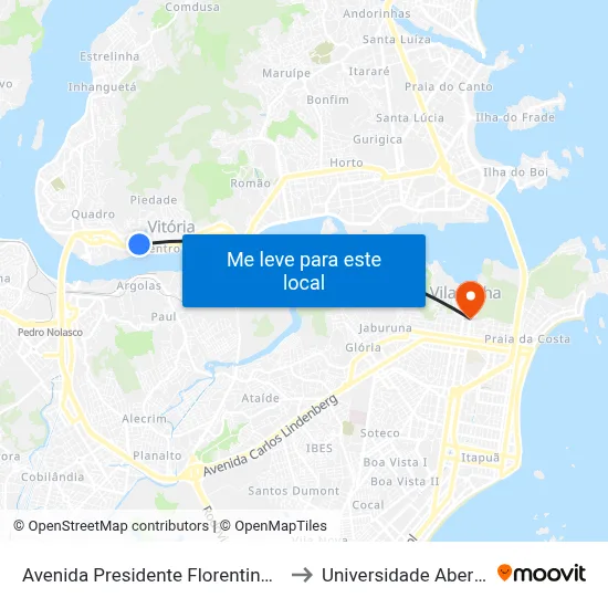 Avenida Presidente Florentino Avidos, 180-260 to Universidade Aberta Do Brasil map