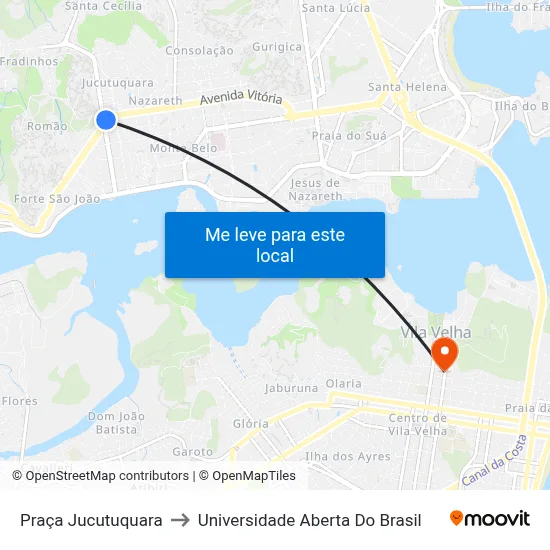 Praça Jucutuquara to Universidade Aberta Do Brasil map