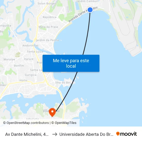 Av Dante Michelini, 4595 to Universidade Aberta Do Brasil map