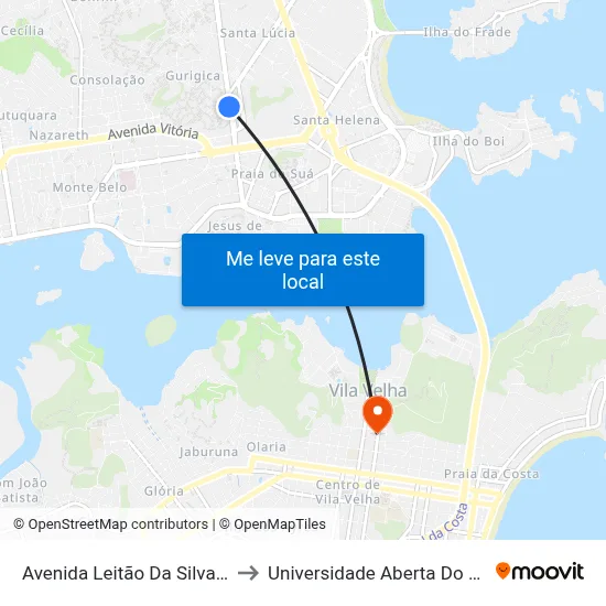 Avenida Leitão Da Silva, 751 to Universidade Aberta Do Brasil map