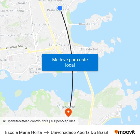 Escola Maria Horta to Universidade Aberta Do Brasil map
