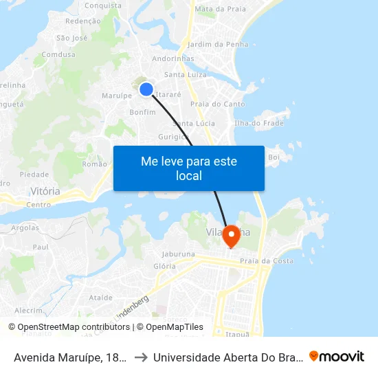 Avenida Maruípe, 1875 to Universidade Aberta Do Brasil map