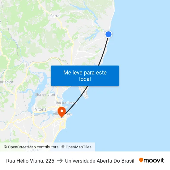Rua Hélio Viana, 225 to Universidade Aberta Do Brasil map