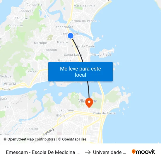 Emescam - Escola De Medicina Da Santa Casa De Misericórdia to Universidade Aberta Do Brasil map