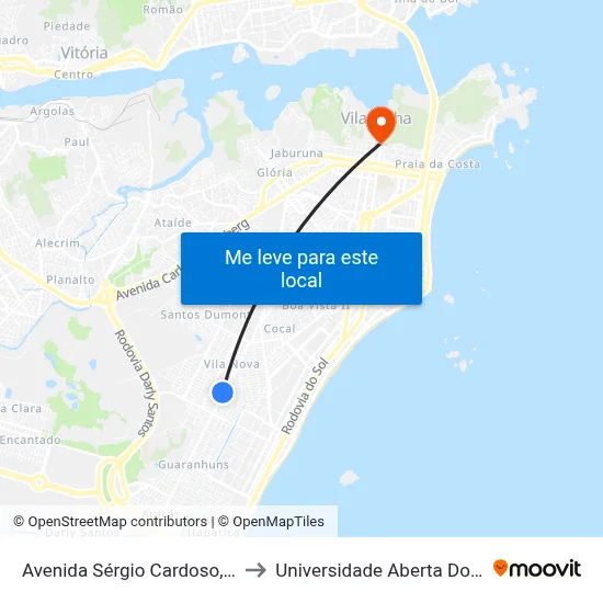 Avenida Sérgio Cardoso, 10-12 to Universidade Aberta Do Brasil map