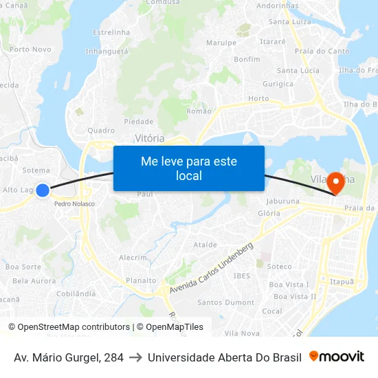 Av. Mário Gurgel, 284 to Universidade Aberta Do Brasil map