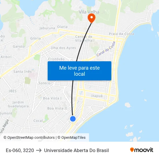 Es-060, 3220 to Universidade Aberta Do Brasil map