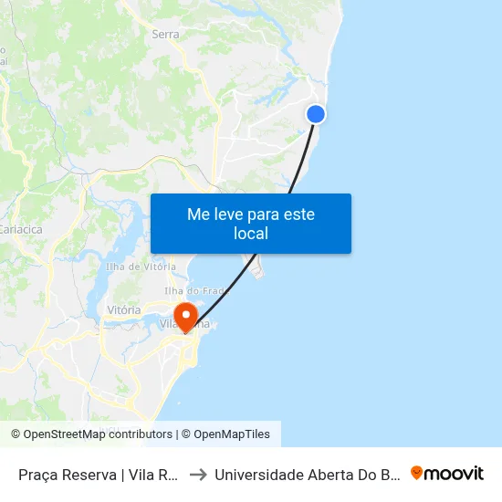 Praça Reserva | Vila Rossi to Universidade Aberta Do Brasil map