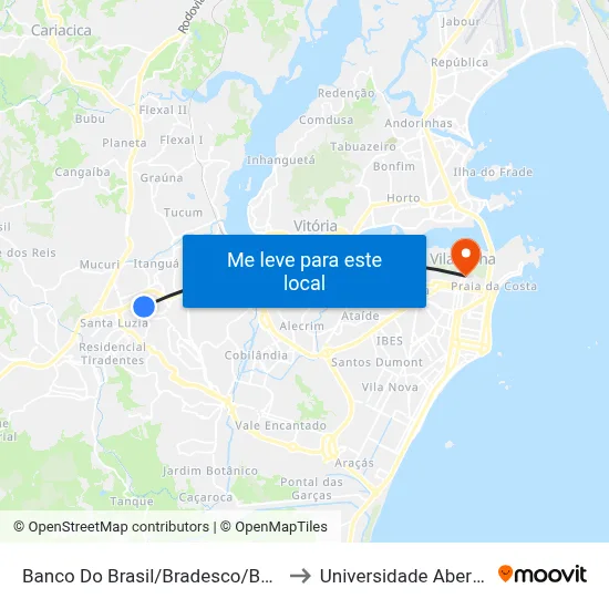 Banco Do Brasil/Bradesco/Banca Do Toninho to Universidade Aberta Do Brasil map