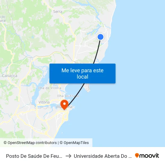Posto De Saúde De Feu Rosa to Universidade Aberta Do Brasil map