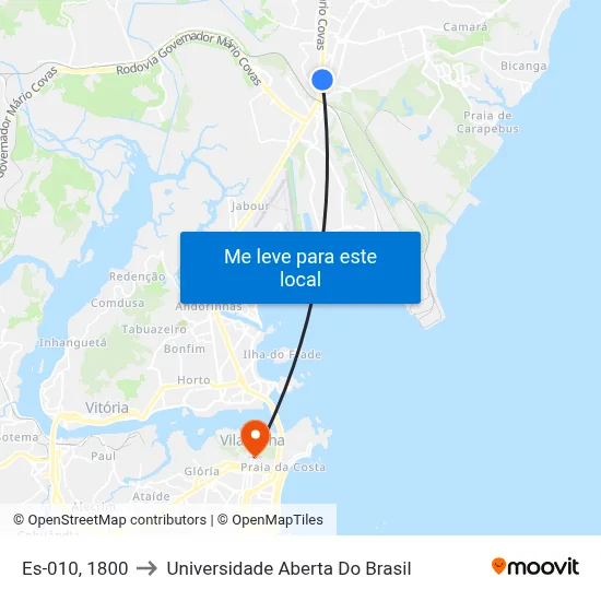 Es-010, 1800 to Universidade Aberta Do Brasil map