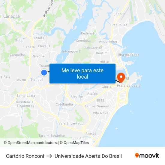 Cartório Ronconi to Universidade Aberta Do Brasil map