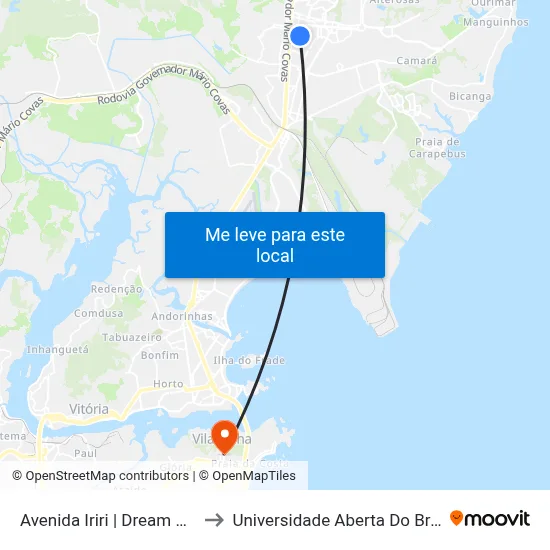 Avenida Iriri | Dream Park to Universidade Aberta Do Brasil map