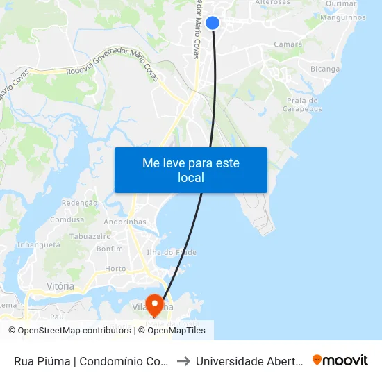 Rua Piúma | Condomínio Costa Do Marfim to Universidade Aberta Do Brasil map