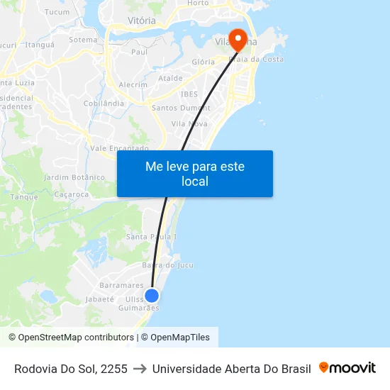 Rodovia Do Sol, 2255 to Universidade Aberta Do Brasil map