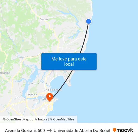 Avenida Guarani, 500 to Universidade Aberta Do Brasil map