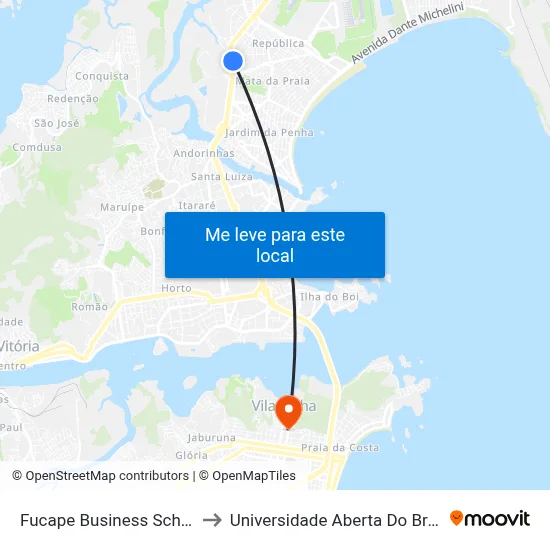 Fucape Business School to Universidade Aberta Do Brasil map