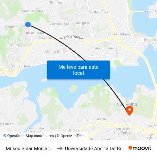 Museu Solar Monjardim to Universidade Aberta Do Brasil map