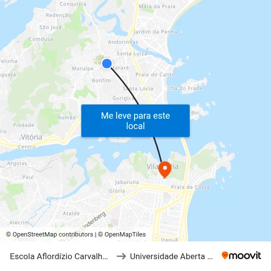 Escola Aflordízio Carvalho Da Silva to Universidade Aberta Do Brasil map