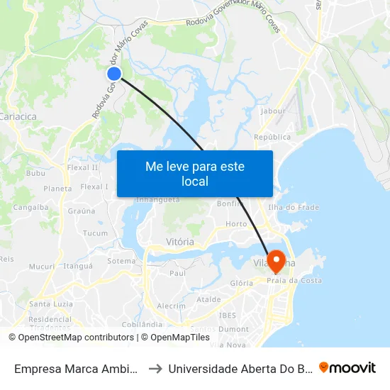 Empresa Marca Ambiental to Universidade Aberta Do Brasil map