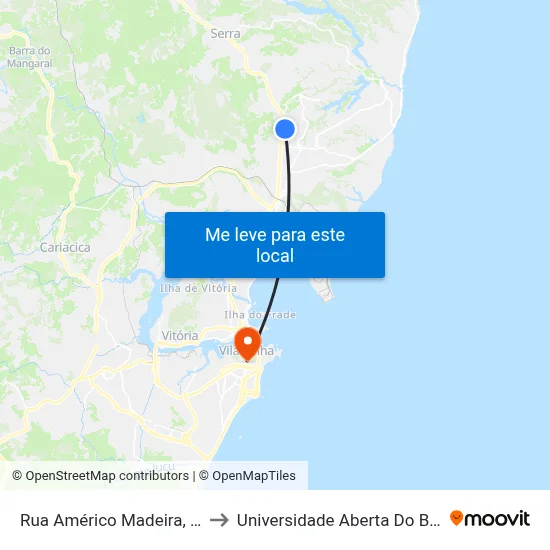 Rua Américo Madeira, 779 to Universidade Aberta Do Brasil map