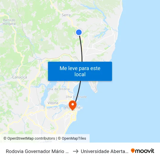 Rodovia Governador Mário Covas 13016 to Universidade Aberta Do Brasil map