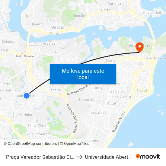 Praça Vereador Sebastião Cibiên, 283-329 to Universidade Aberta Do Brasil map