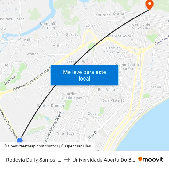 Rodovia Darly Santos, 903 to Universidade Aberta Do Brasil map